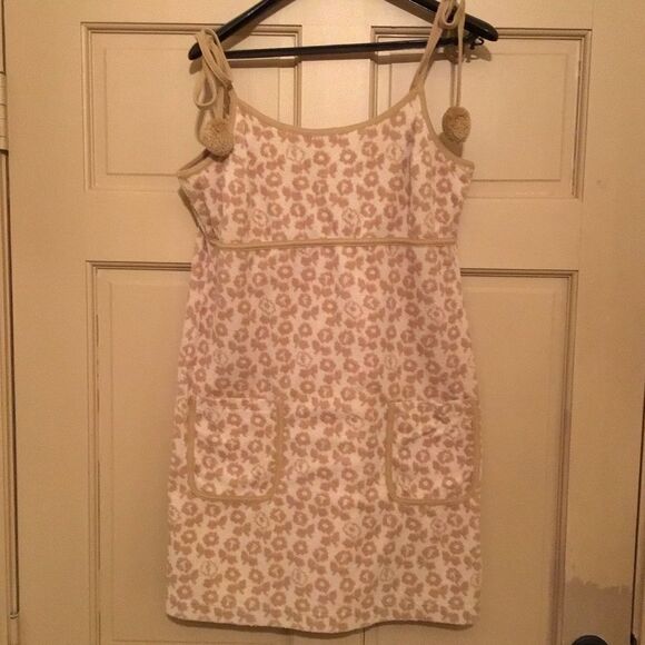 Teddy Fresh Tan Women’s Floral Jacquard Terry Dress - Picture 2 of 8